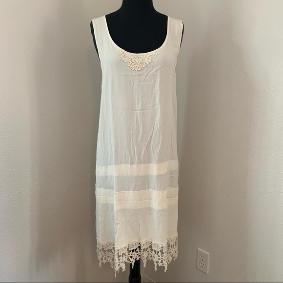 Vintage Lace Rayon Dress - Picture 1 of 8